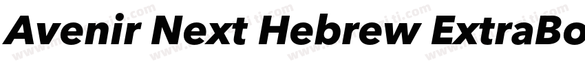Avenir Next Hebrew ExtraBold Itali字体转换